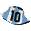 Chapeaux à bord large chapeau seau de seau argentine numéro 10 chapeau de seau pour un football de plage unisexe