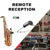 Saxofon 2 -kanal Trådlöst mikrofonsystem för musikinstrument Saxofon Clarinet Tuba Stage Performance Record