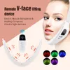 Dispositivo de levantamento facial LED PON Terapia Slimming Vibration Massager aquecida Double Chin V Face 240425
