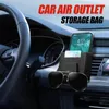 Car Organizer Storage Bag Air Conditioner Vent Hanging Mobile Phone Box Glasses Holder Auto Accessories
