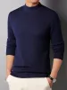 Truien pullovers mock neck heren kasjmier trui winter slijtage dunne onderhirt herenkleding vaste lange mouw gebreide truien voor mannen