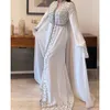 Con abiti lunghi cristalli di cristalli da sera perline di cavo marocchino avvolgimento takchita da sposa abiti da accoglienza del mariage kaftan