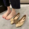 Casual Shoes Korean Version Elegant Point Toe Women Flat med 2024 GRUND SOFT SOLE Mixed Colors Fashion Slip-On