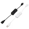 2024 28cm USB Cable with Switch ON/OFF Cable Extension Toggle for USB Lamp USB Fan Power Supply Line Durable HOT SALE Adapterfor USB fan extension cord