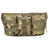 Väskor Utility Waterproof Tactical Midje Pack utomhus midja påse Militär camping Vandring midjebälte fickor kamouflage midja fanny pack