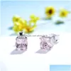 Boucles d'oreilles en pierre de pierre à goujons pour femmes sterling sier tanzanite émeraude morganite aigue-marine oreille gouttes livraison bijoux dhrit