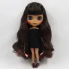 Poupées ICy DBS Blyth Doll 1/6 BJD Black Mix Brown Hair Joint Corps 30cm Doll Doll Doll Doy Anime Girls