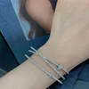 AM Drei Schicht Smart Transfer Armband Inset Diamant, um das Öffnungsarmband Temperament einfach zu betreiben