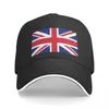 Basker patriotiska brittiska union jack flagga baseball kepsar snapback mode hattar andningsbara unisex anpassningsbara polychromatic