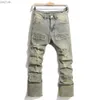 Jeans masculins rétro pour hommes de style ouvert ouvert