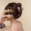 Kelepçeler tatlı akrilik renkli aşk kalp Koreli saç klips 2023 moda basit kişilik y2k kızlar saç pençeleri saç aksesuarları y240425