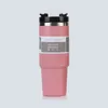 Bouteille thermos de 30 oz en acier inoxydable avec paille sporte à café tasse tasse de tasse portable voyage grande bouteille d'eau fitness 240425