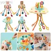 Mobiles# Montessori Baby Toys Crab Ręczny Palca Palca Pull zabawka Zabawki Sensoryczne 6 12 miesięcy silikonowe zęby na zabawkę dla niemowląt D240426