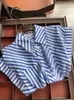 Frauenblusen Korean Chic Fresh Design Sense Bluse Frauen Ein-Brüst-Streifenhemd 2024 Sommertemperament Revers Collar Blusa