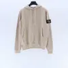 Chaopai Stone Cross Hoodie with Island Logo Printed Loose Round Neck Couple Coat for Trendy Men