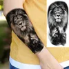 Tatueringsöverföring 3D Tiger Woods Lion Warrior Temporära tatueringar för kvinnor Vuxna män Owl Universe Flower Eagle Fake Tattoo underarm Tvättbara tatoos 240427