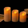 Pack of 3 Remote Control Moving Wick LED Flameless Candles Flickering Battery Operated Pillar Candles With Realistic Flame 240416