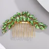 Headpieces Red Wedding Head Sieraden 12 Kleur Blauw Rhinestone Bridal Hair Accessoires Handmade Comb Women Christmas Tiara