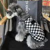 ベストポーポー犬用ブラックペルレイド子犬猫茶色のベストラグジュアリーペット服高品質のデザイナースカート夏シュナウザーヨークシャー