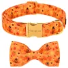 Colliers collier de chien de citrouille d'automne personnalisée avec arc Thanksgiving Puppy Collier de fleur collier de chien grand petit chien moyen petit chien