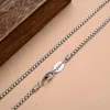 Hängen Daifuni S925 Sterling Silver 3mm Smooth Box Chain Halsband för män Kvinnor Fashion Pendant Accessories smycken Födelsedagsfest