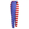 Pantaloni da donna bandiera americana donna star e strisce pantalini della tuta sprtaint spring eleganti pantaloni di grandi dimensioni 3xl di grandi dimensioni 3xl