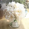 Flores decorativas 5 peças Big White Silk Artificial Peony Head para Decoração de Casamento Faux Bouquet Home Flow Flow