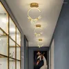 Plafonniers Corridor moderne Light Light Gold Dragonfly Entrée Asle Porche lampe créative Personnalité Balcon Home Decor