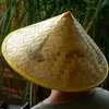 1 pc Chinese retro bamboe rattan visser hoed handgemaakte weefstroom bucket toerisme regendans rekwisieten kegel vissen sunshade 240415