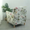 Flores Tampa de cadeira de banheira estampada Clube de spandex Stretch Club Slipcovers Slipcovers não deslizantes Capas de sofá de um balcão de barra em casa 240418