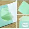 100heets / Pack Green Tea Facial Huile Feuilles de transfert de papier Nettoyage Nettoyant Contrôle de maquillage de beauté Absorbant Papier Absorbant