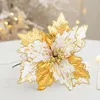 Décorative Decorative Shopping Mall Christmas Tree Decoration Realist Golden Fleur intérieure / extérieur Décor avec une fonderie pour