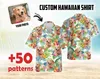 Chemises décontractées masculines 2023 Nouvelle chemise de visage pour animaux de compagnie personnalisée Free Pet Face Pet Face Aloha Shirt Street Fashion Men et femmes T-shirt 240424