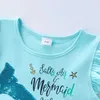 Girl's Dresses Girls Summer Cotton Mermaid Embroidered Dotted Mesh Princess Dress SH1803L2404