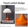 Table Lamps Mushroom Cordless Lamp Dimmable LED USB Rechargeable Night Stand Touch Retro Light For Living Room Bedroom Decor