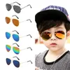 Çocuklar güneş gözlüğü moda renkli erkek kızlar yansıtıcı güneş gözlükleri çocuklar bebek uv400 açık yüksek tanımlı gözlük 240416