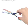 Nożyczki do włosów Brain Brain 2-częściowe/zestaw 5,5-calowe nożyczki wielokolorowe Prawa ręka cienkie nożyczki Profesjonalne narzędzia do fryzury salonu Q240426