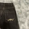 Jeans pour femmes y2k rétro harajuku baggy falles piétils pantalons larges femme hommes mecs street street