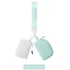 Ny Luxurys Dual Pouch Wristlet Clutch Bag Women Keychain Designer Wallet Waterproof Mini Yoga Bag Löstagbara nyckelkedjor