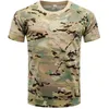 Taktiska T-shirts Militär kamouflagemän T-shirt 3D Tryckt Jungle Desert Russian Soldier T-shirt Överdimensionerad snabb torkningstopp kortärmad T-shirt 240426