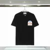 カサブランカ23春/夏新しいファンタジーゲートスターリーキャッスルカサのレター半袖カップルTシャツYHNR