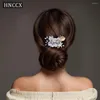 Nakrycia głowy Hnccx Wedding Flower Fryzury Klip Bride Bankiet Delikatne tiara nakrycia głowy ozdoby nakrycia głowy CP269