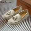 Casual Shoes 2024 Luchfive Kid Suede Tassels Flats Loafers Women Slip On Round Toe Ladies Brand Party Dress