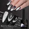 Vernis à ongles Lilycute 7 ml Black Cat Cat gel magnétique vernis à ongles Crystal ongles magnétiques Polon semi-permanent gel UV Pas besoin de couleur de base y240425