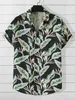 Men's Casual Shirts Summer Coconut Tree Mens Palm Graphics Shirt Summer Aloha Shirt Casual Turndown Short Sleeve Stretch Fabric Shirt Harajuku 240424