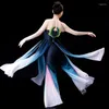 Stage Wear Classical Dance Costumes Female Elegant Umbrella Fan Modern Hanfu Dancewear Ancient Chinese Square Costume For