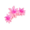 6PCS New Gradient Large Flower Acrylic Hair Clip for Women Sweet Hairpins Hair Claws Crab Clamp Barrettes Hawaiian Hair Accessories