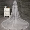 Wedding Hair Jewelry 2T Satin Edge Wedding Veil Cover Face Bridal Veils With Comb Cheap Strong Edge Bride Veil Wholesale Price