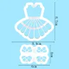 Formy 2pcs sukienka paszteciczna Bowknot pleśń ciasteczka noża reposteria kremówka ciasto dekoracja