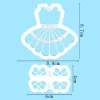 Formen 2pcs Patisserie Kleider Bowknot Schimmelplatte Cookie Cutter Reposteria Fondant Cake Decor Werkzeuge Biskuit Formgebäckgeschäft Bake 2022